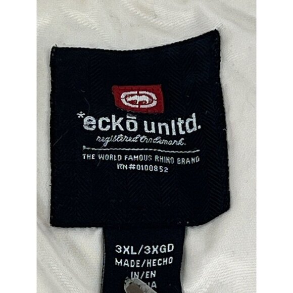 vtgY2K Ecko Unltd quilted sleeve poly satin bomber jacket‎ mens 3XL - Picture 7 of 7